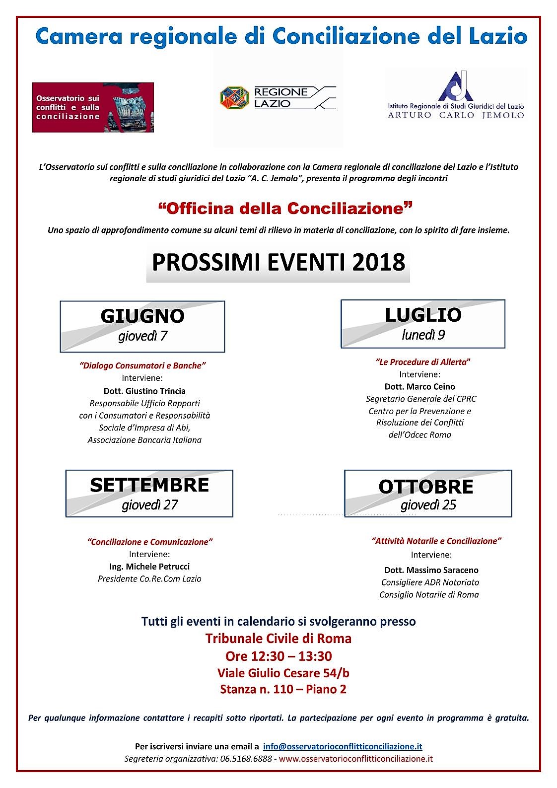 Officine della Conciliazione 2018