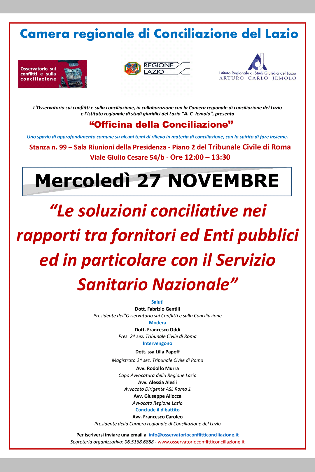 Officine della Conciliazione 2019